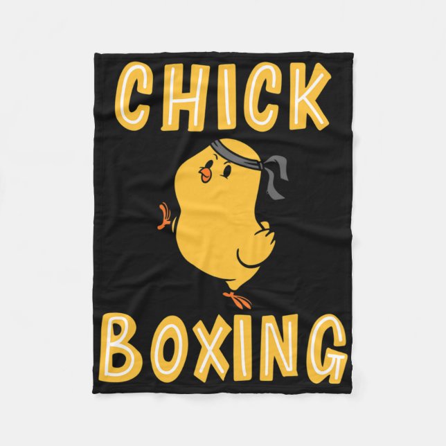 Kickboxen Chickboxing Kick Boxing Workout Fleecedecke (Vorderseite)