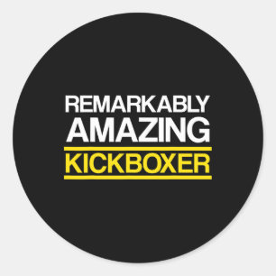 Kickboxen Erstaunliches Kick-Box-Training Runder Aufkleber