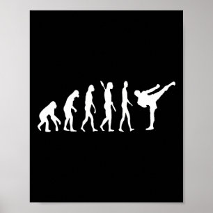 Kickboxen Evolution Karate Arti Taekwondo Judo Poster
