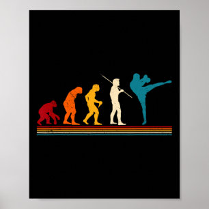 Kickboxen Evolution Kickboxer Karate Boxen Mma Poster