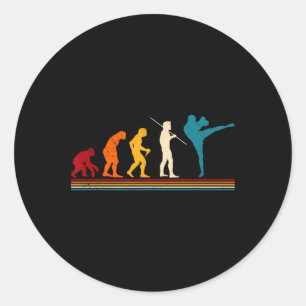 Kickboxen Evolution Kickboxer Karate Boxen Mma Runder Aufkleber