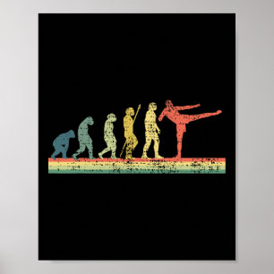 Kickboxen Evolution Lustiges Geschenk T-Shirt Kick Poster