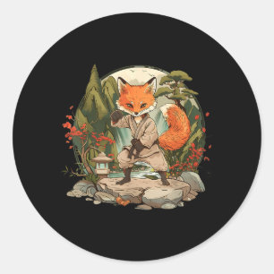 Kickboxen Fox Martial Arts Karate Jiu-Jitsu Mma Runder Aufkleber