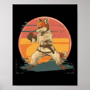 Kickboxen Fox Martial Arts Karate Jiu-Jitsu Mma T Poster