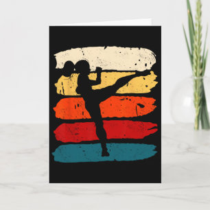 Kickboxen Frau Kickboxerin Karate Boxen Mma Kampf Karte