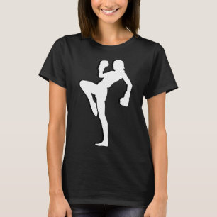 Kickboxen Frauen ist auffallendes Silhouette-Desig T-Shirt