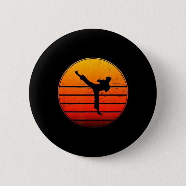 Kickboxen Frauen Männer Boxen Kickbox Kickboxer  Button (Vorderseite)