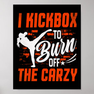 Kickboxen für Männer Frauen Kickboxer Jab Workout Poster