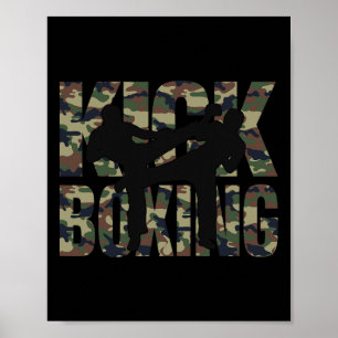 Kickboxen Grunge-Design Kampf zwischen zwei Kickbo Poster