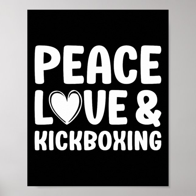Kickboxen I Love Kickboxing Kickboxer  Poster (Vorne)