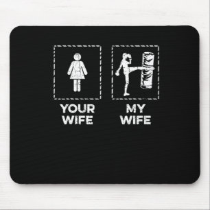 Kickboxen Ihrer Frau Meine Frau Kickboxer Muay Tha Mousepad