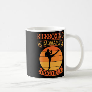 Kickboxen ist immer eine gute Idee Lustig Vintage Kaffeetasse