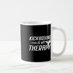 Kickboxen ist meine Therapie Kick-Boxen Sportliebh Kaffeetasse