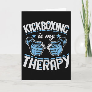 Kickboxen ist meine Therapie Lustiges Boxen Karate Karte