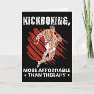 Kickboxen ist Therapie Lustiger Kick Boxer Boxen G Karte