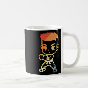 Kickboxen Jungen Cartoon-Ansicht Kickboxer Karate Kaffeetasse