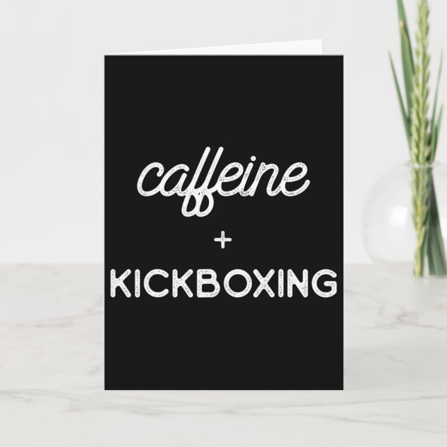 Kickboxen Kaffee Kickbox Workout  Karte (Vorderseite)