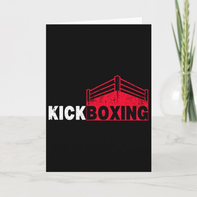 Kickboxen Kampfring Sport Karte (Vorderseite)