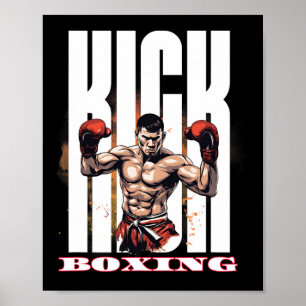 Kickboxen Kampfstil Poster