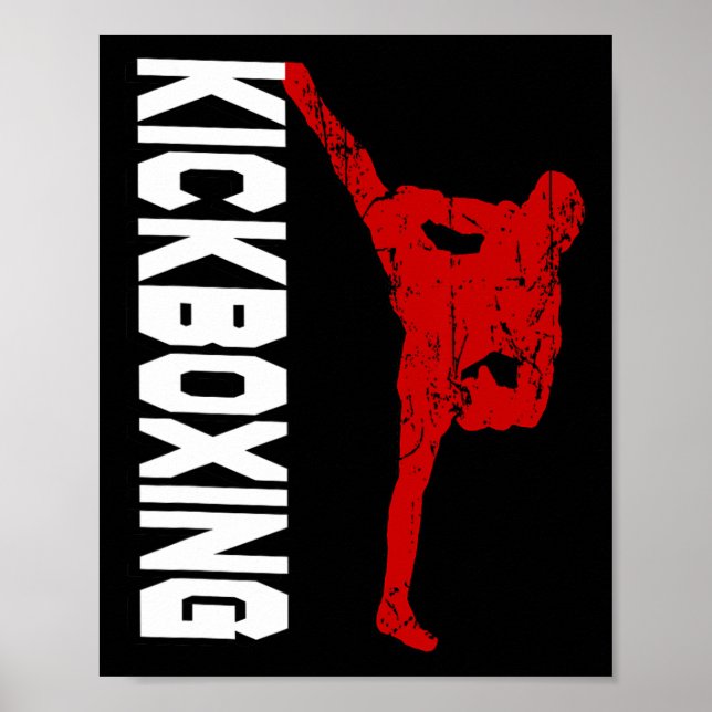 Kickboxen Kickboxen Kampfsport Sparring Boxen Poster (Vorne)