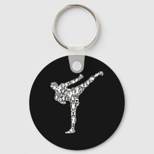 Kickboxen Kickboxer Karate Jungen Kinder Männer Schlüsselanhänger