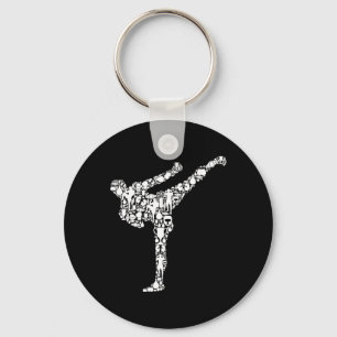 Kickboxen Kickboxer Karate Jungen Kinder Männer  Schlüsselanhänger