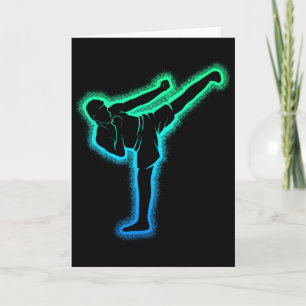 Kickboxen Kickboxer Karate Taekwondo Kinder Jungen Karte
