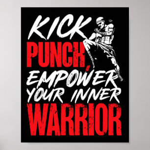Kickboxen Kickboxer Kick Schlag Stärken Sie Ihre I Poster