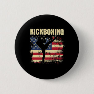 Kickboxen - Kickboxer Mixed Martial Arts Trainer Button