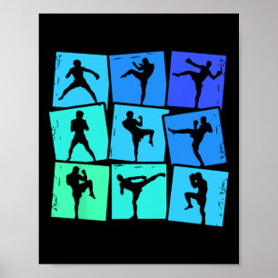 Kickboxen Kickboxer Muay Thai Kinder Jungen Männer Poster