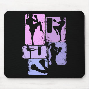 Kickboxen Kickboxer Taekwondo Karate Mädchen Fraue Mousepad