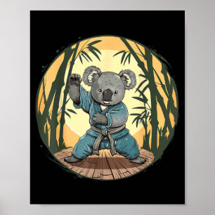 Kickboxen Koala Kampfsport Karate Jiu-Jitsu MMA Poster