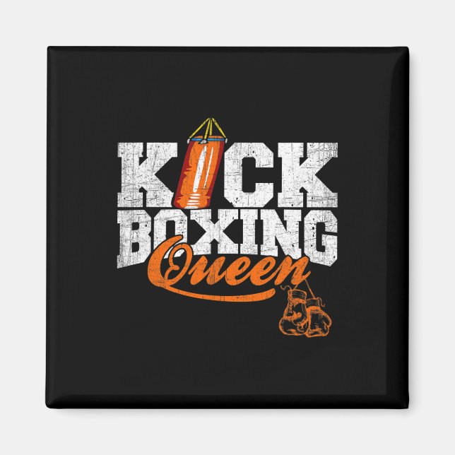 Kickboxen-Königin Kickboxer-Training Grafik  Magnet (Vorne)