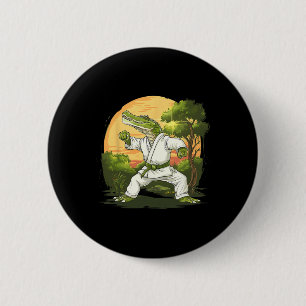 Kickboxen Krokodil Taekwondo Karate Mma Lustig Ma Button