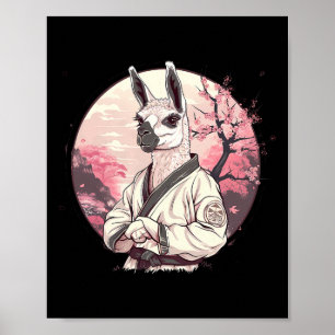 Kickboxen Lama Sakura Baum Taekwondo Judo Mma Al Poster