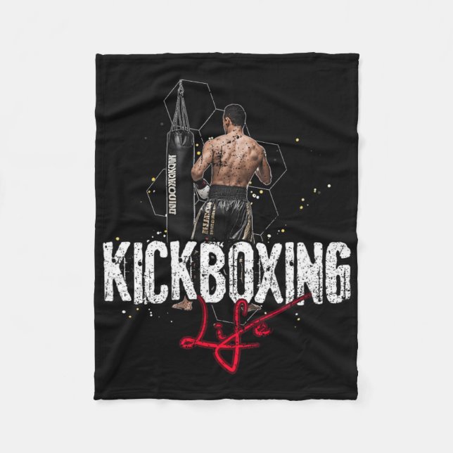 Kickboxen Leben Fleecedecke (Vorderseite)