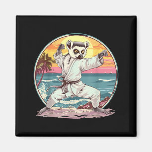 Kickboxen Lemur Taekwondo Karate MMA Lustig Magnet