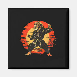 Kickboxen Löwe Taekwondo Mma Judo Kunstwerk Martia Magnet