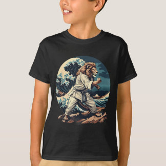 Kickboxen Löwe Wellen Taekwondo Jiu-Jitsu Mma Löwe T-Shirt
