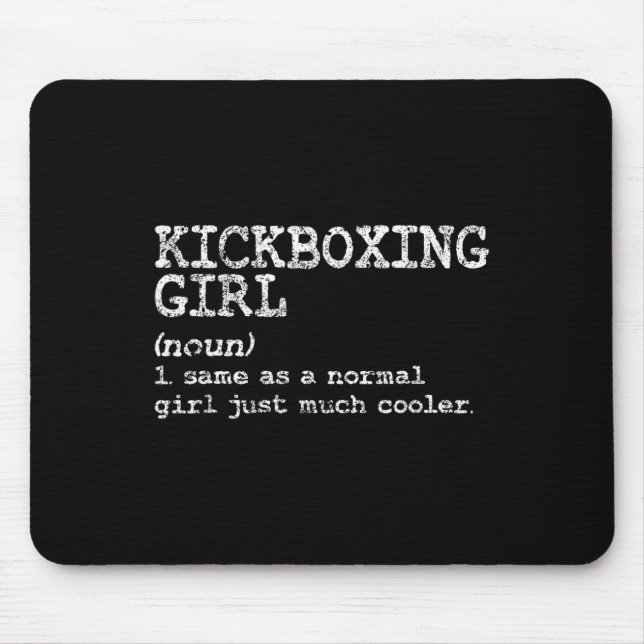 Kickboxen Mädchen Definition Lustig Frauen Trainer Mousepad (Vorne)