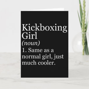 Kickboxen Mädchen Definition Lustig Sarkastisch Sp Karte