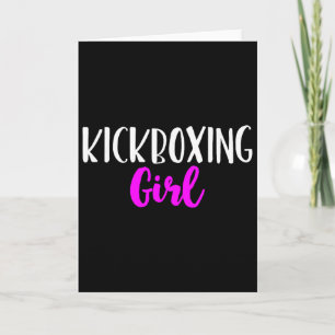 Kickboxen Mädchen Frauen Lustig Kickbox Süßes Gesc Karte
