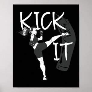 Kickboxen Mädchen Kick es Poster