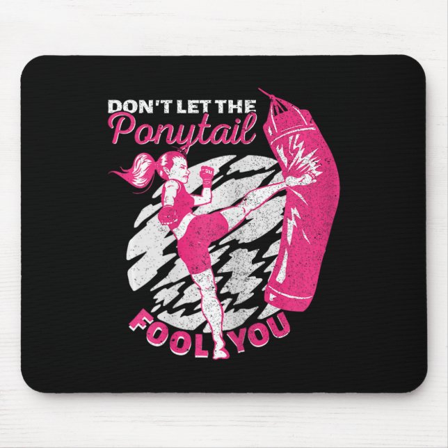 Kickboxen Mädchen Muay Thai Lass Dich Nicht Von De Mousepad (Vorne)