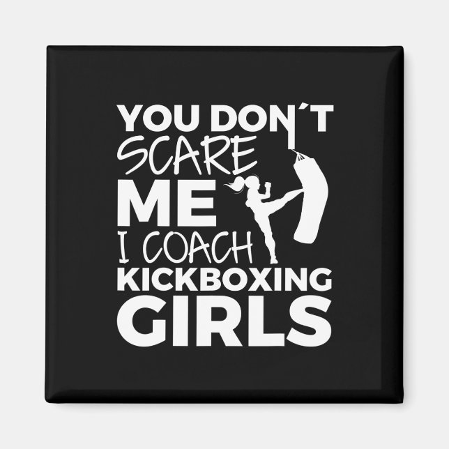 Kickboxen Mädchen Trainer  Magnet (Vorne)