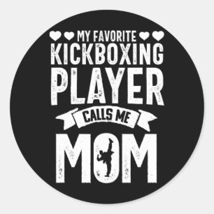 Kickboxen-Mama Lustige Kampfsportarten Karate Muay Runder Aufkleber