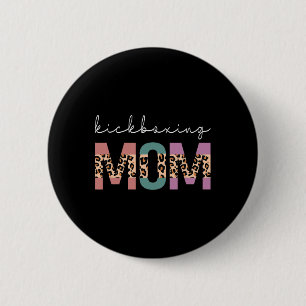 Kickboxen-Mama Lustiges Boxen Kickboxer-Mama-Gesch Button