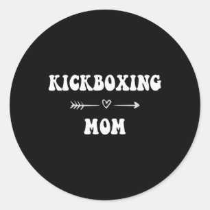 Kickboxen-Mama Martial Arts Stylische Sport-Mama-S Runder Aufkleber