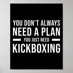 Kickboxen Männer Frauen Kinder Lustig  Poster