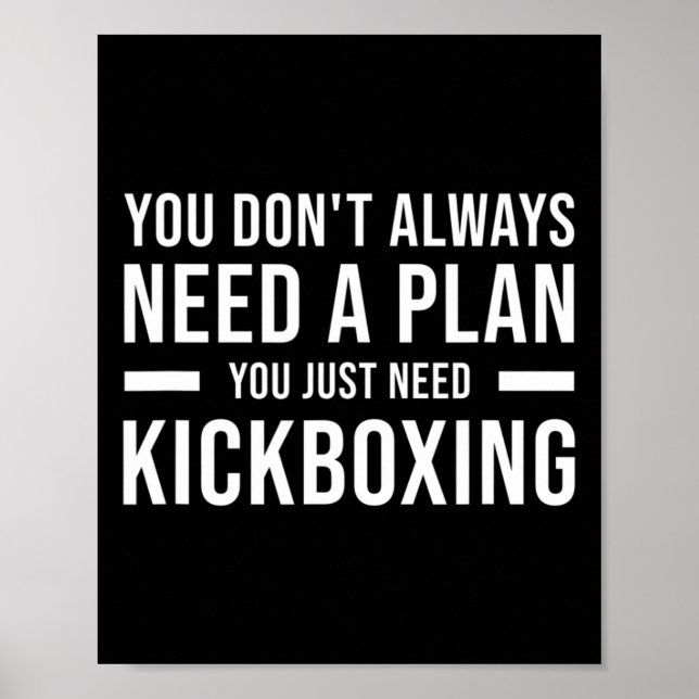 Kickboxen Männer Frauen Kinder Lustig  Poster (Vorne)